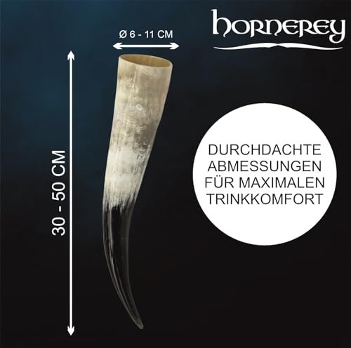 Trinkhorn Hornerey T05S Wikinger 0,5l mit Schmiedeeisenständer