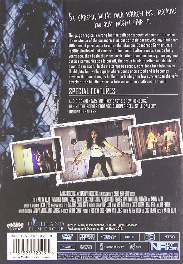 Paranormal Incident [DVD] [2011] [Region 1] [US Import