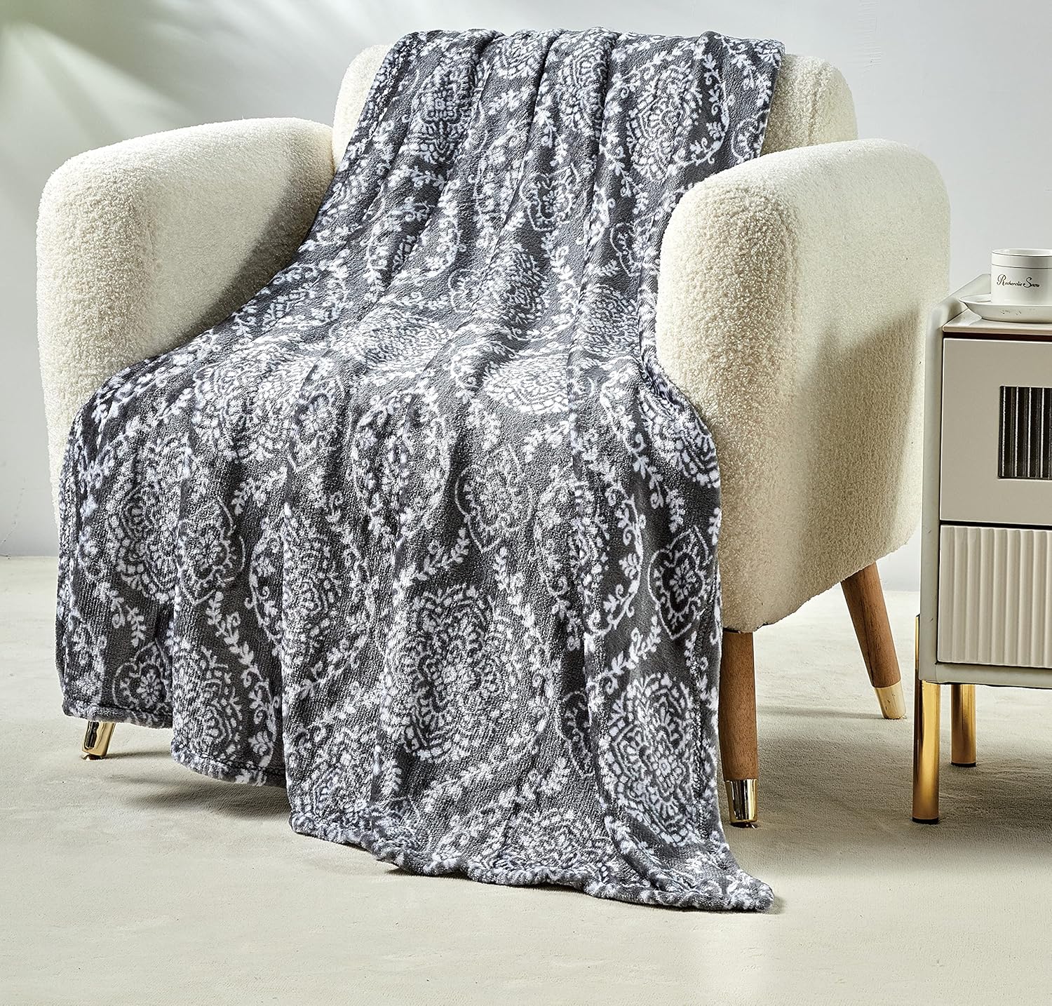 Manta Estampada Suave, Felpa Diseño Geométrico Rayas Sofá Decoración 50x70 - Imagen 18 de 36