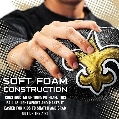 Miniatura 3 de Franklin Sports - Juego de fútbol juvenil de la NFL + bomba de aire, espuma suave de 8.5 pulgadas, mini fútbol juvenil con 8 equipos a elección +
