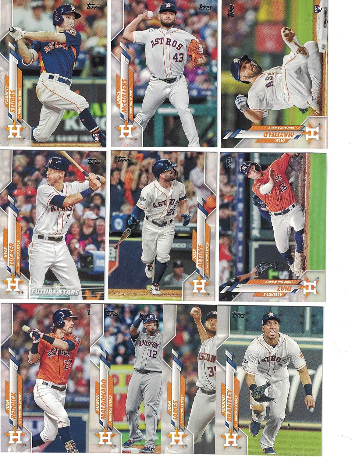 Houston Astros/Complete 2021 Topps Baseball Team Set (Series 1 and 2) with (23) Cards. *Plus* The 2020 Topps Astros Team Set (Series 1 & 2) with (29) Cards! Plus Bonus Cards!