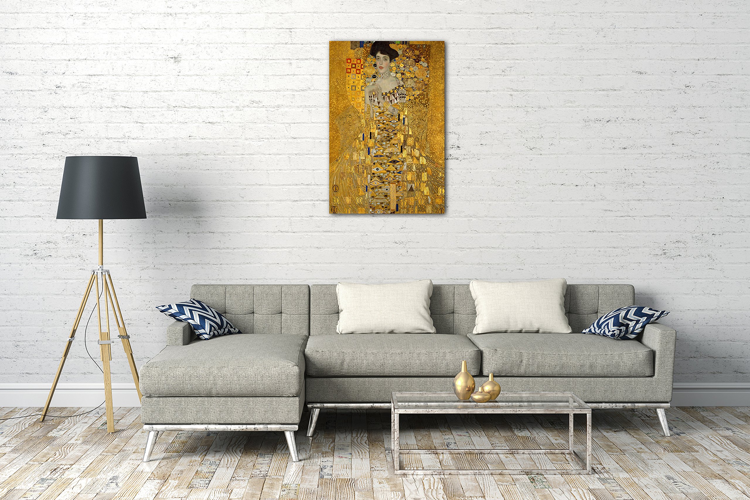 Printed Paintings Impression sur Toile (70x100cm): Gustav Klimt - Adele Bloch-Bauer I (1907)