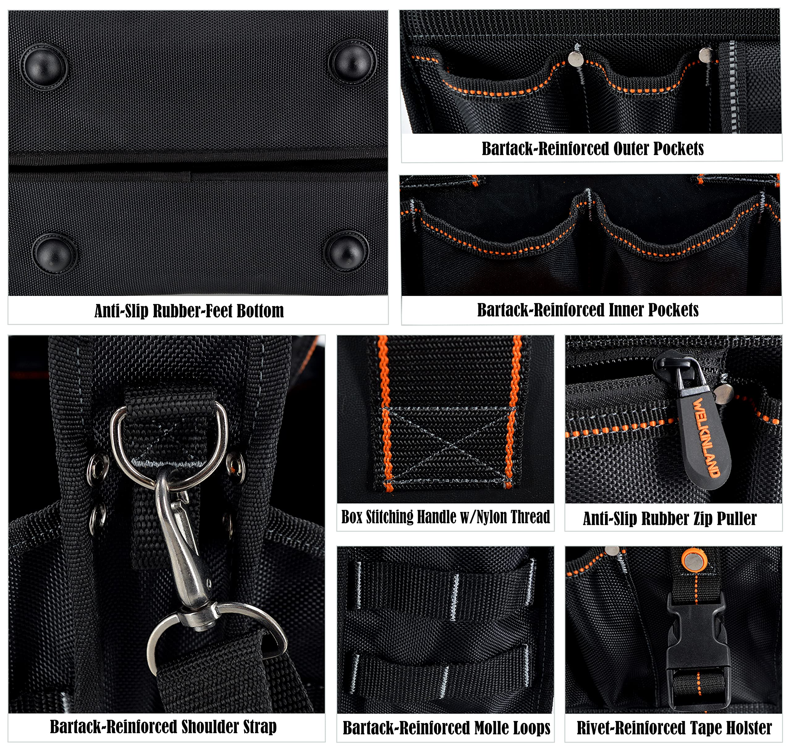 Buy 19POCKETS Tool tote, Tool bag organizer, Electrician tool bag
