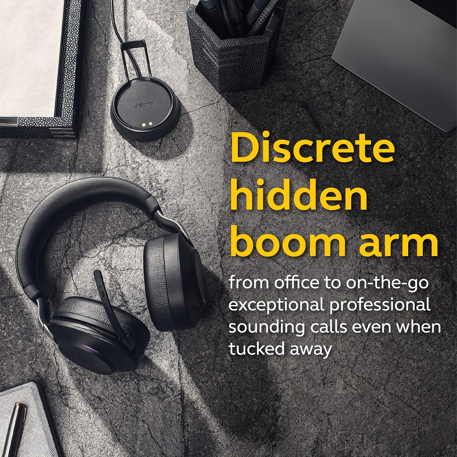 Black Friday - 80% OFF Jabra Evolve2 85 UC Wireless Headphones with Link380a & Charging Stand, Stereo, Black – Wireless Bluetooth Headset for Calls and Music, 37 Hours of Battery Life, Advanced Noise Cancelling Headphones