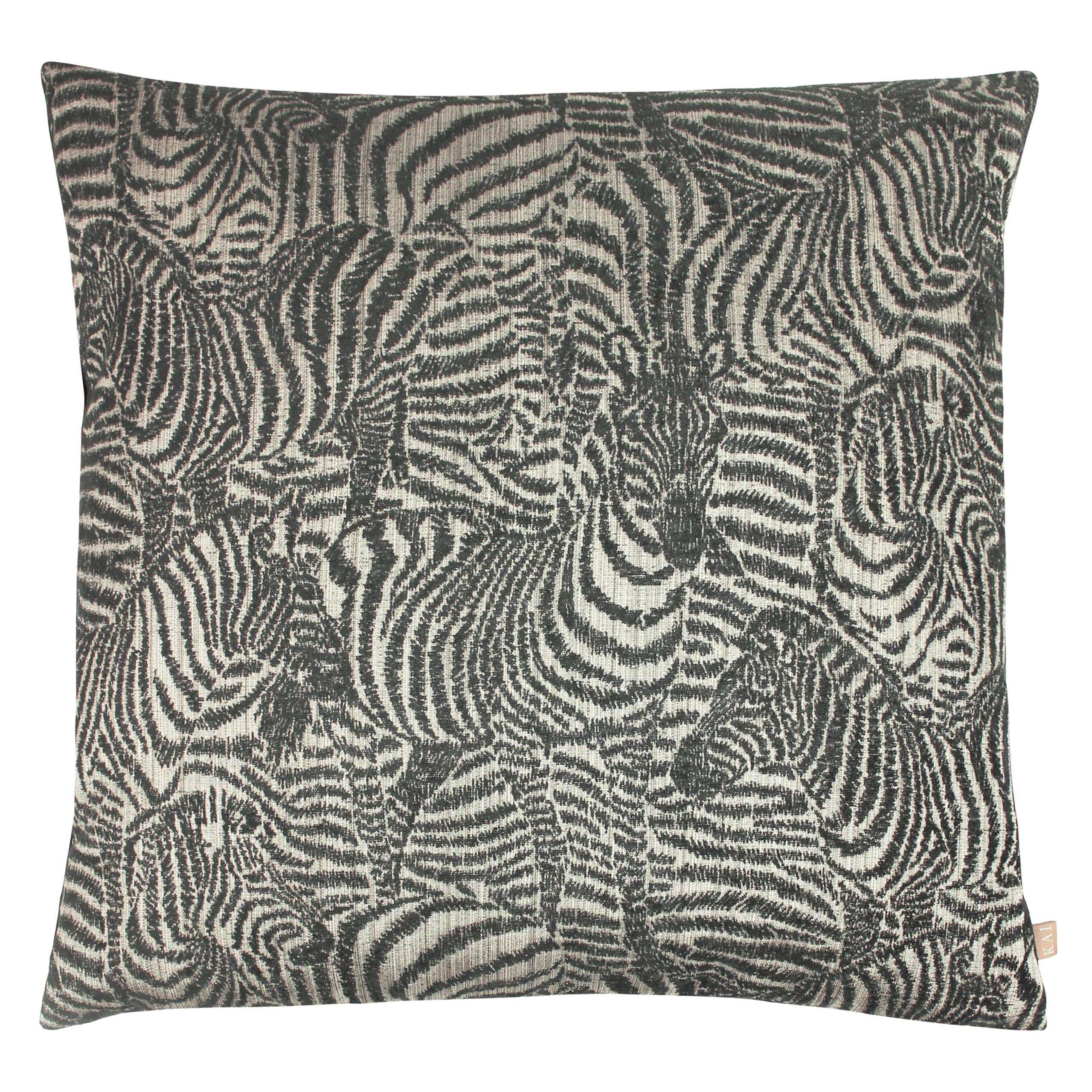 Kai Hector Zebra Jacquard Rectangular Cushion Cover - Black/White Viscose - One Size