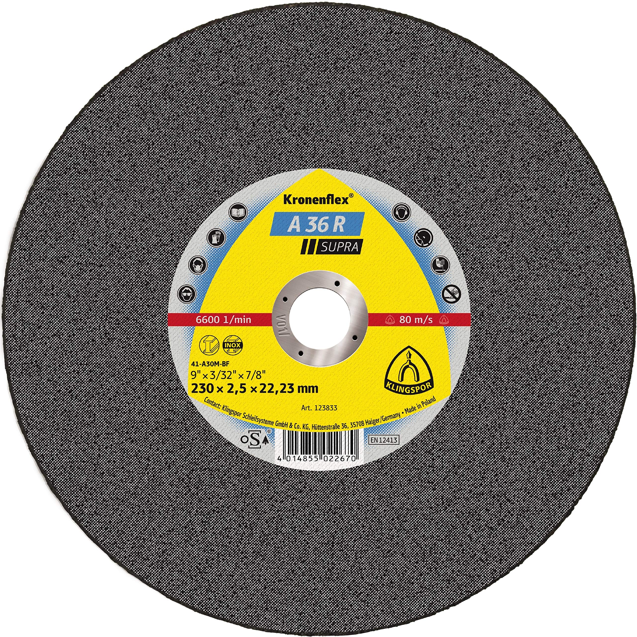 251752 Kronenflex Discos de Corte, A 36 R, GER, 150 mm x 2 mm x 22.23 mm, 10200 RPM