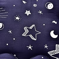 Vista 380 de Colchón futón japonés de piso gris constelación, de piso tatami, portátil, para acampar, para niños, sofá cama plegable enrollable con protector