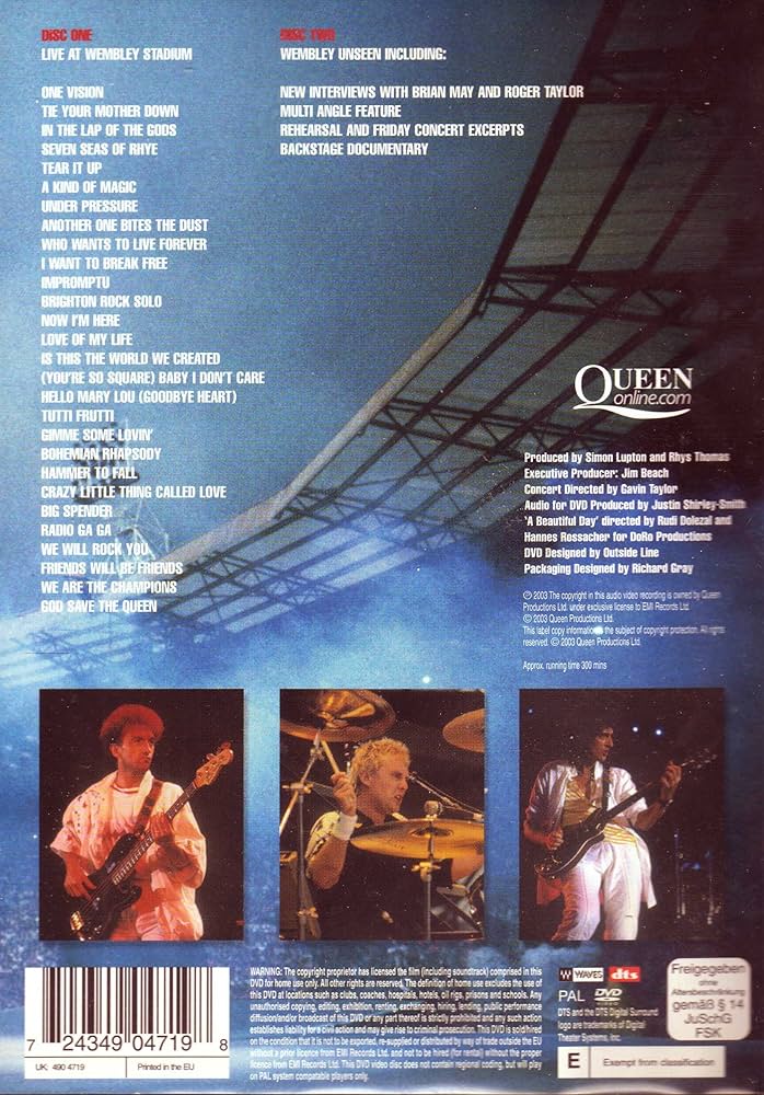 Amazon.co.jp: Queen : Live at Wembley (1986) - Édition 2 DVD