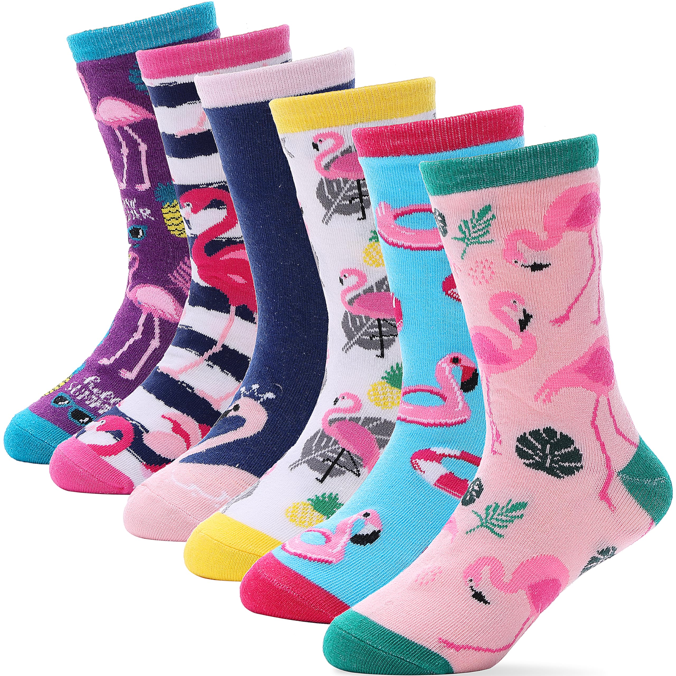 ANTSANG Kids Cotton Crew Socks for Girls Boys Toddler,Novelty Fashion Socks