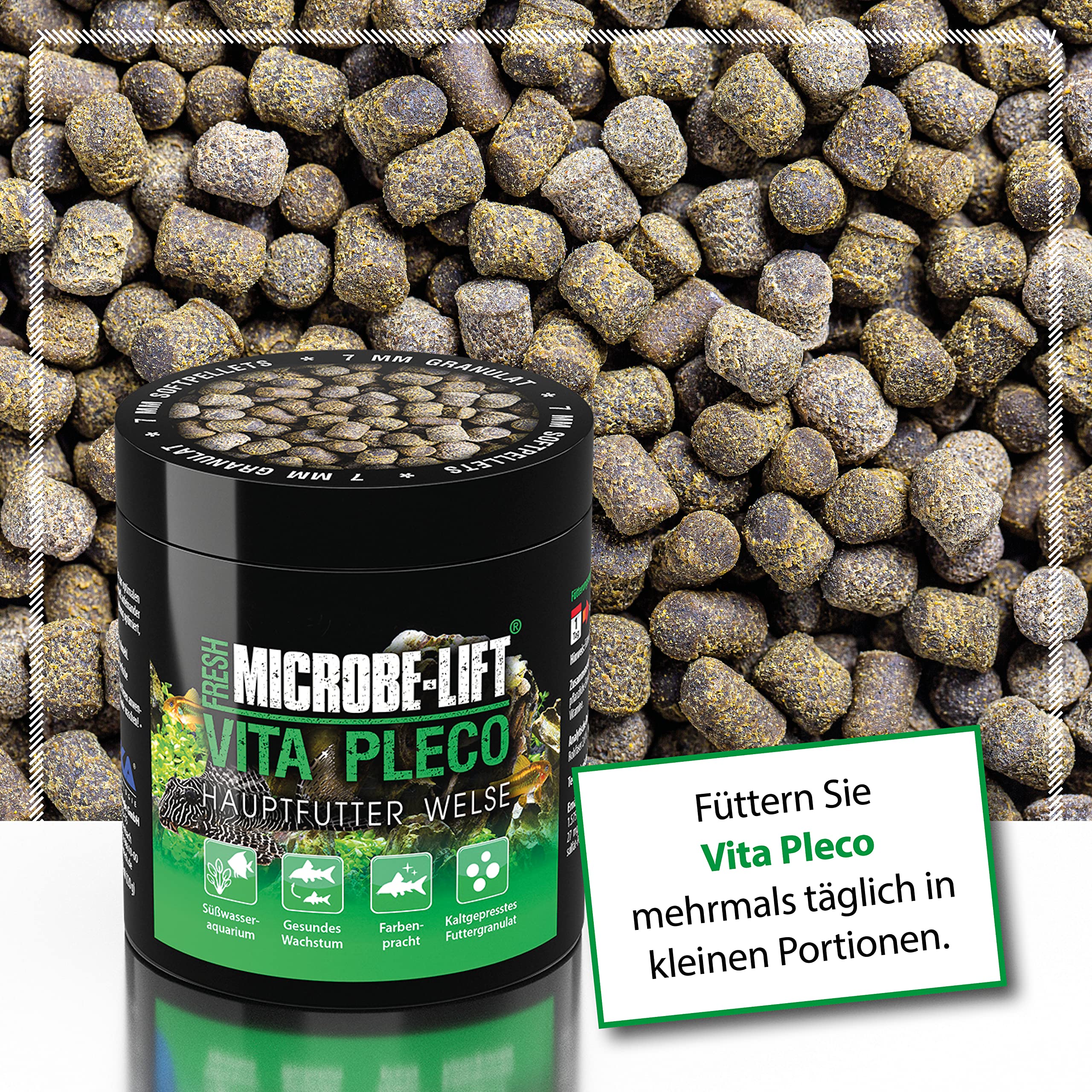 Comida para Peces de Fondo – ARKA Vita Pleco 250 ml / 120 g – gránulo Blando prensado en frío para loricáridos – Potencia Crecimiento, Color y Salud – hundible, digestivo y sin deshacerse