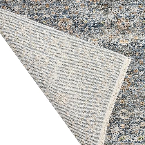 Miniatura 7 de Dalyn Rugs Yarra YA6 - Alfombra rectangular suave azul de 1 pies 8 pulgadas x 2 pies 6 pulgadas, fácil de limpiar, no se desprende, para dormitorio,