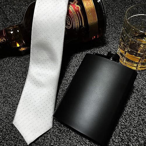 Miniatura 5 de Frasco de cadera para licor de acero inoxidable de 8 onzas (negro, 8 onzas, embudo grande)