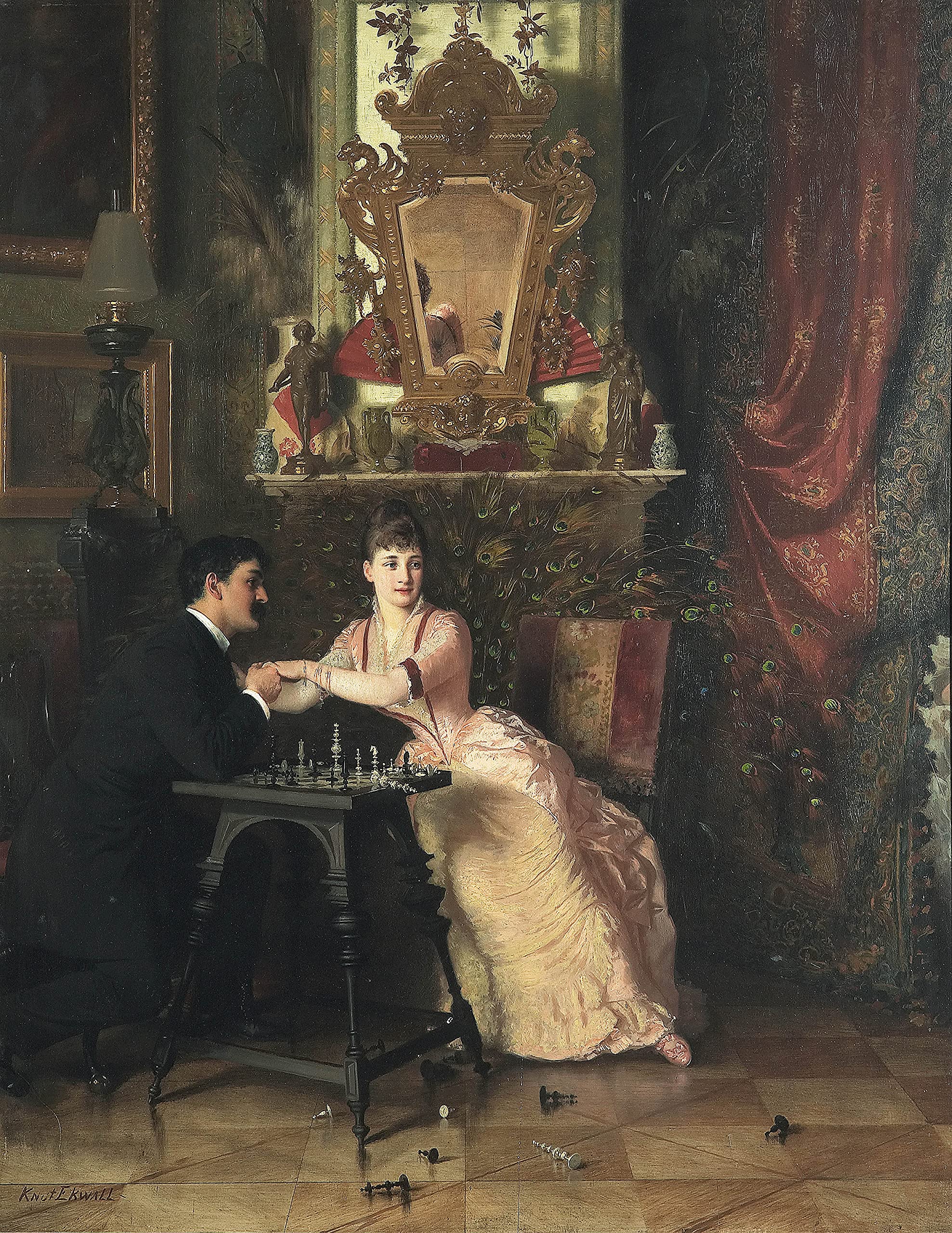 Elegance Museum Outlet Old Masters Vintage Royal Couple Canvas Painting For Home Decor Painting Size- 24 width x 31 height