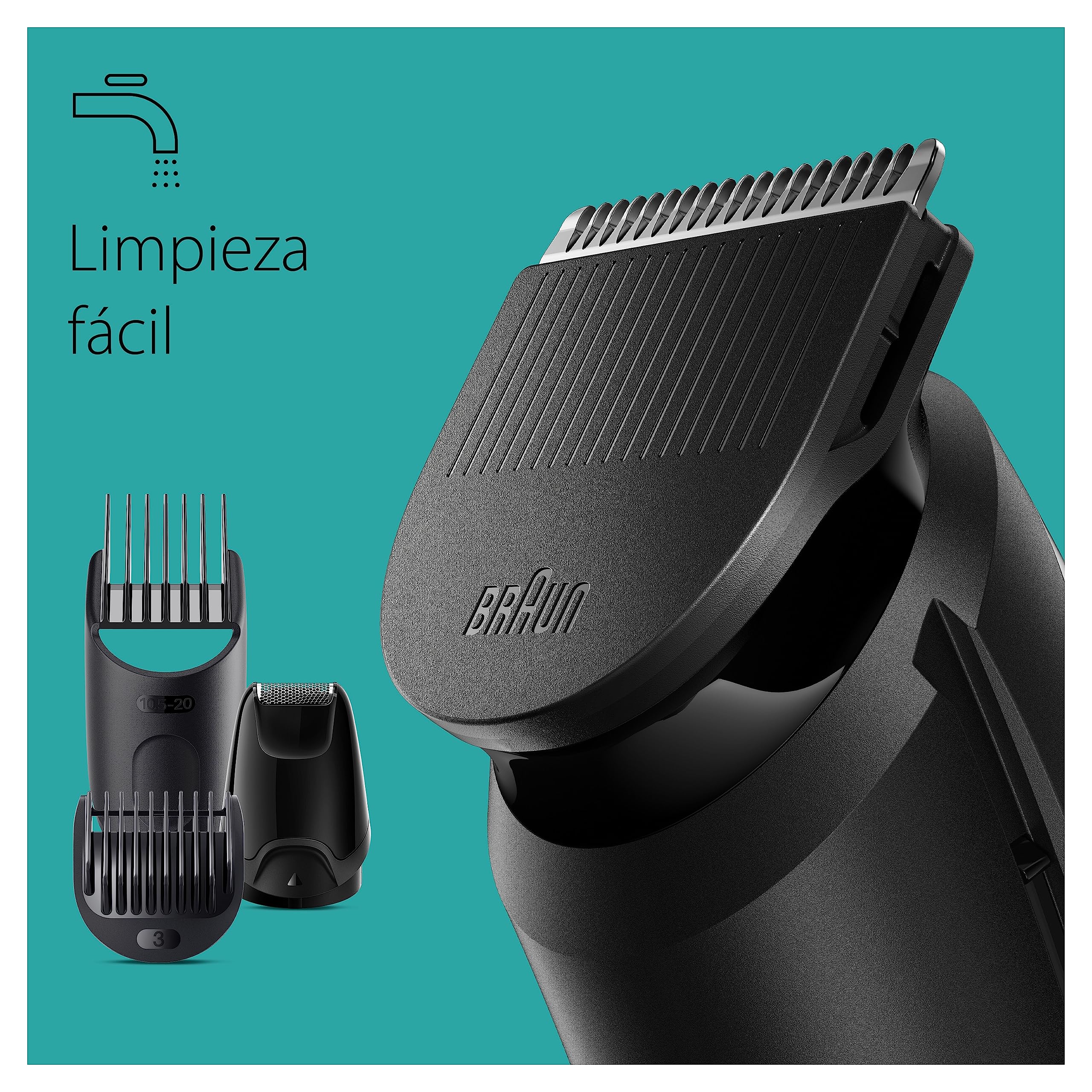 Braun Recortadora Todo en Uno Series 3 MGK3420, Kit 6 en 1 para Barba, Máquina de Afeitar, Cortapelos Hombre, Pelos Y Mucho Más