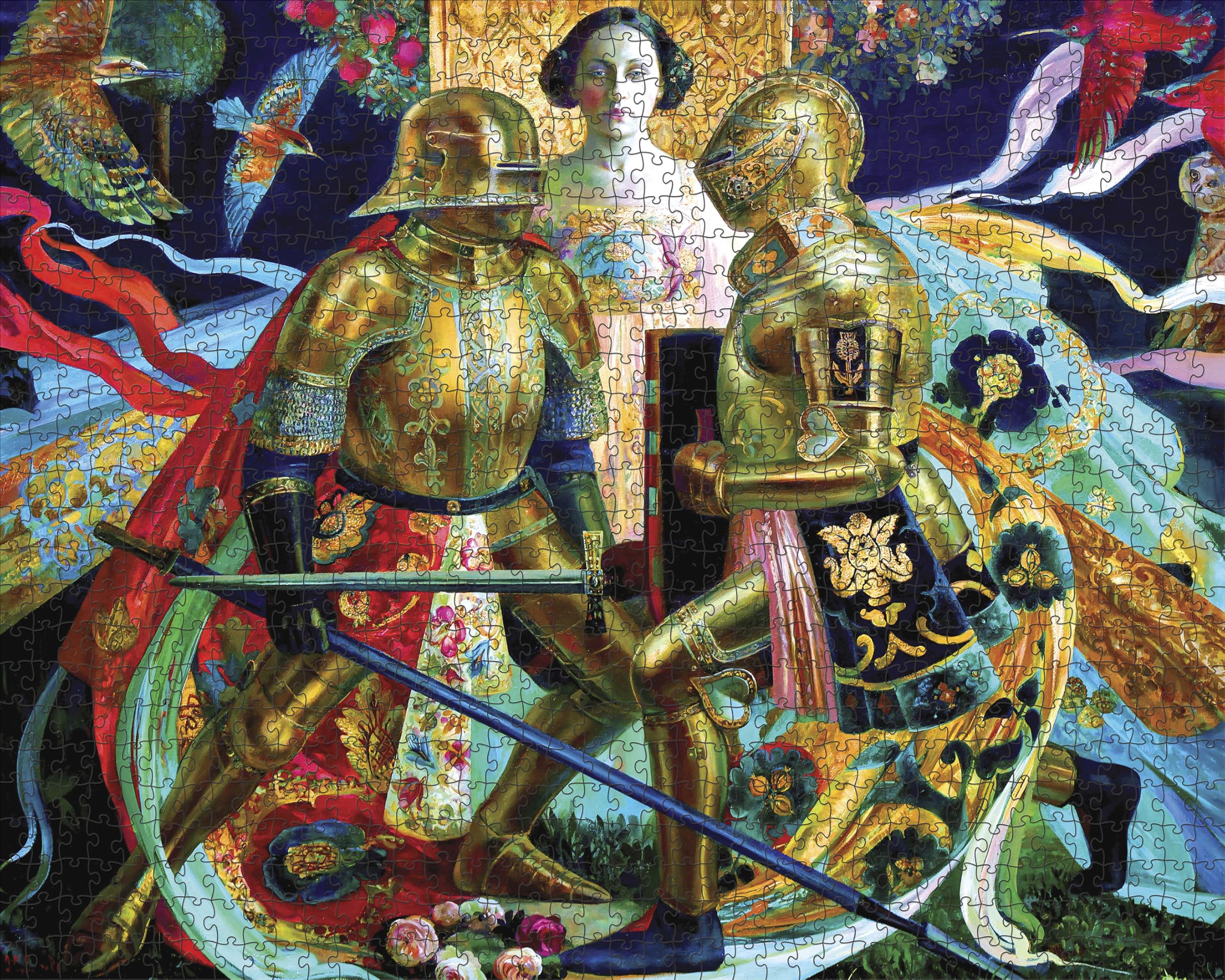 Pomegranate Puzzle de 1000 pièces, Le duel de Suvorova, portrait d'une femme | Finition mate, ajustement parfait, puzzle de 63,5 x 50,8 cm pour adultes, portrait, art russe, le duel d'Olga Suvorova