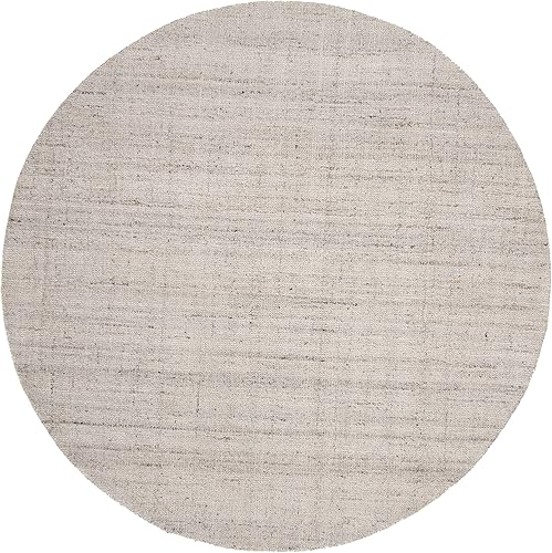 Miniatura 2 de SAFAVIEH Abstract Collection - Alfombra redonda, 6 pies, gris claro, hecha a mano de lana y viscosa, ideal para zonas de alto tráfico en sala de