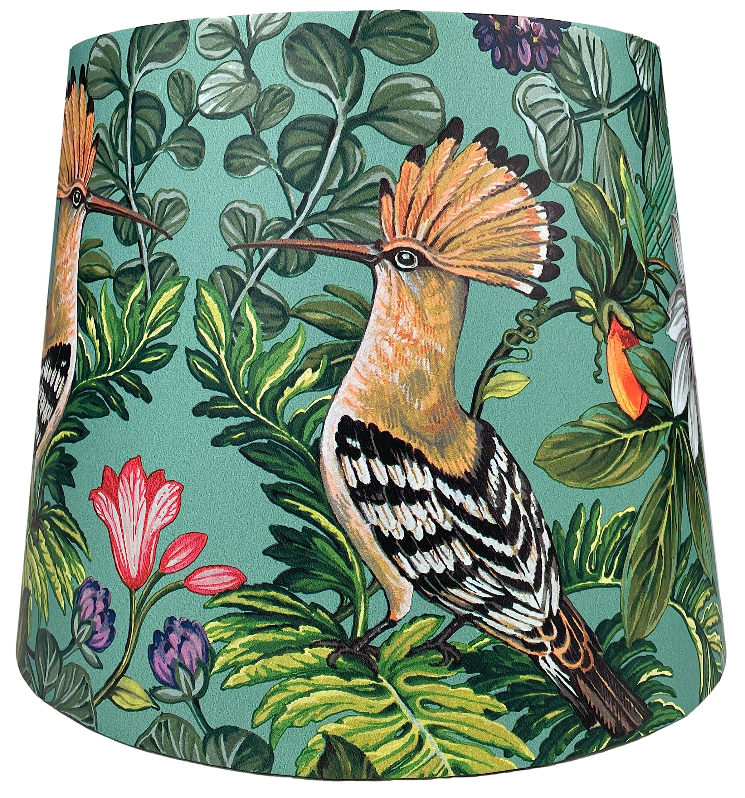 Lampshade Kings Teal Tropical Bird Table Lamp Shade Ceiling Light Shade Floral Botanical Jungle Flower Theme Design Lampshades Lamps Bedroom Accessories Home Decor