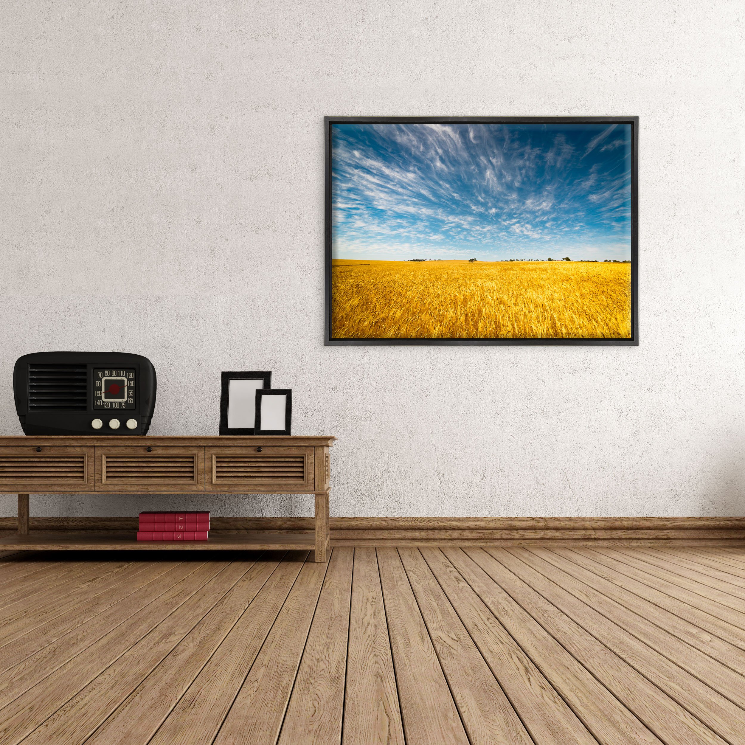 Cuadro sobre lienzo Canvas – ConKrea – Listo para colgar – Campo De Trigo – Granja