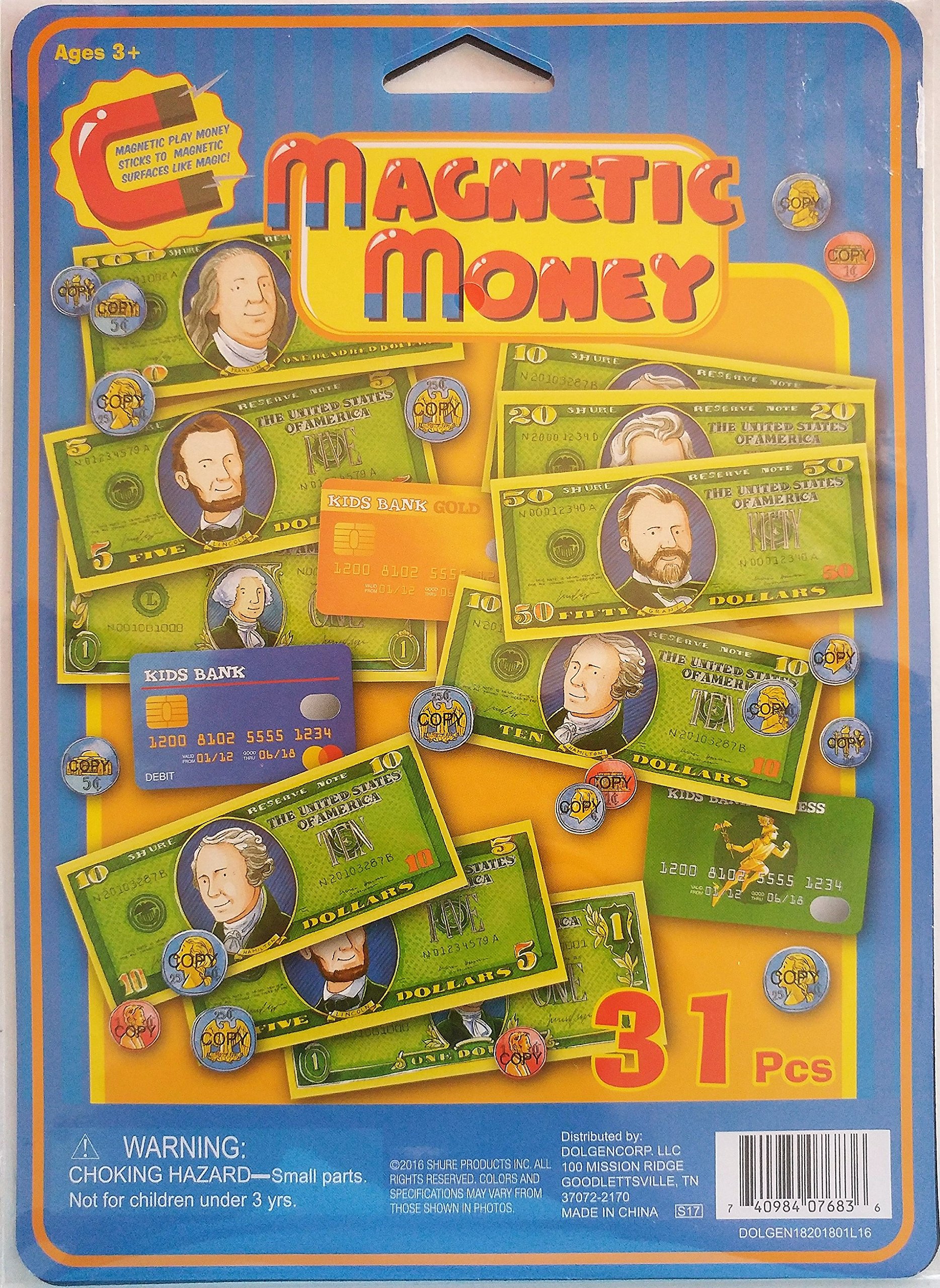 Magnetic Play Money-31 Pieces