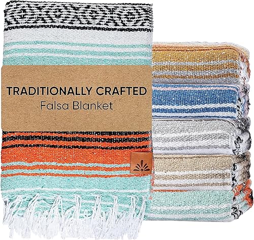 Manta mexicana  Auténtica manta de picnic tejida a mano (70 x 50 pulgadas) para yoga restaurador al aire libre, playa y descanso de césped, manta disponible en Yaxa Peru