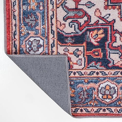 Miniatura 6 de JONATHAN Y WSH105A-8 Cirali - Alfombra decorativa grande con medallón grande, lavable a máquina, estilo bohemio de transición, alto tráfico, cocina,