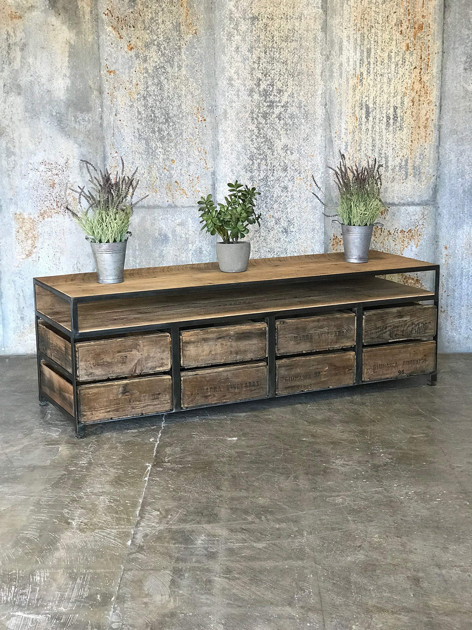 TV Console/Credenza, 8 Crate - Custom Made Crate Furniture
