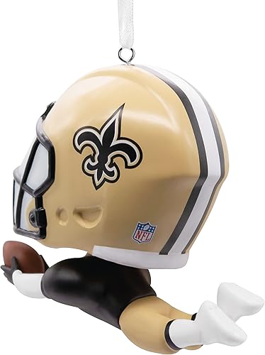 Miniatura 2 de Hallmark NFL New Orleans Saints Bouncing Buddy Adorno de Navidad