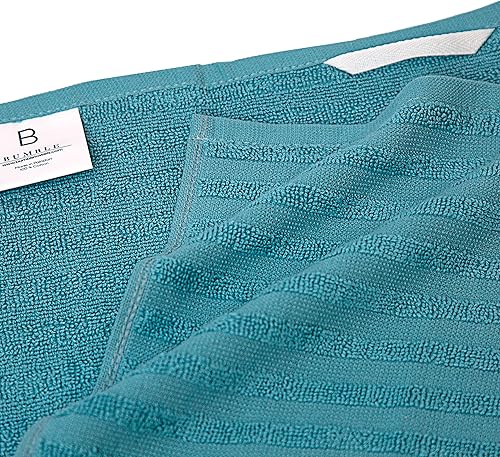 Miniatura 10 de Trapos o paños de cocina grandes prémium, de mano, tela de toalla y plana de algodón, juego altamente absorbente, con lazo para colgar, gris