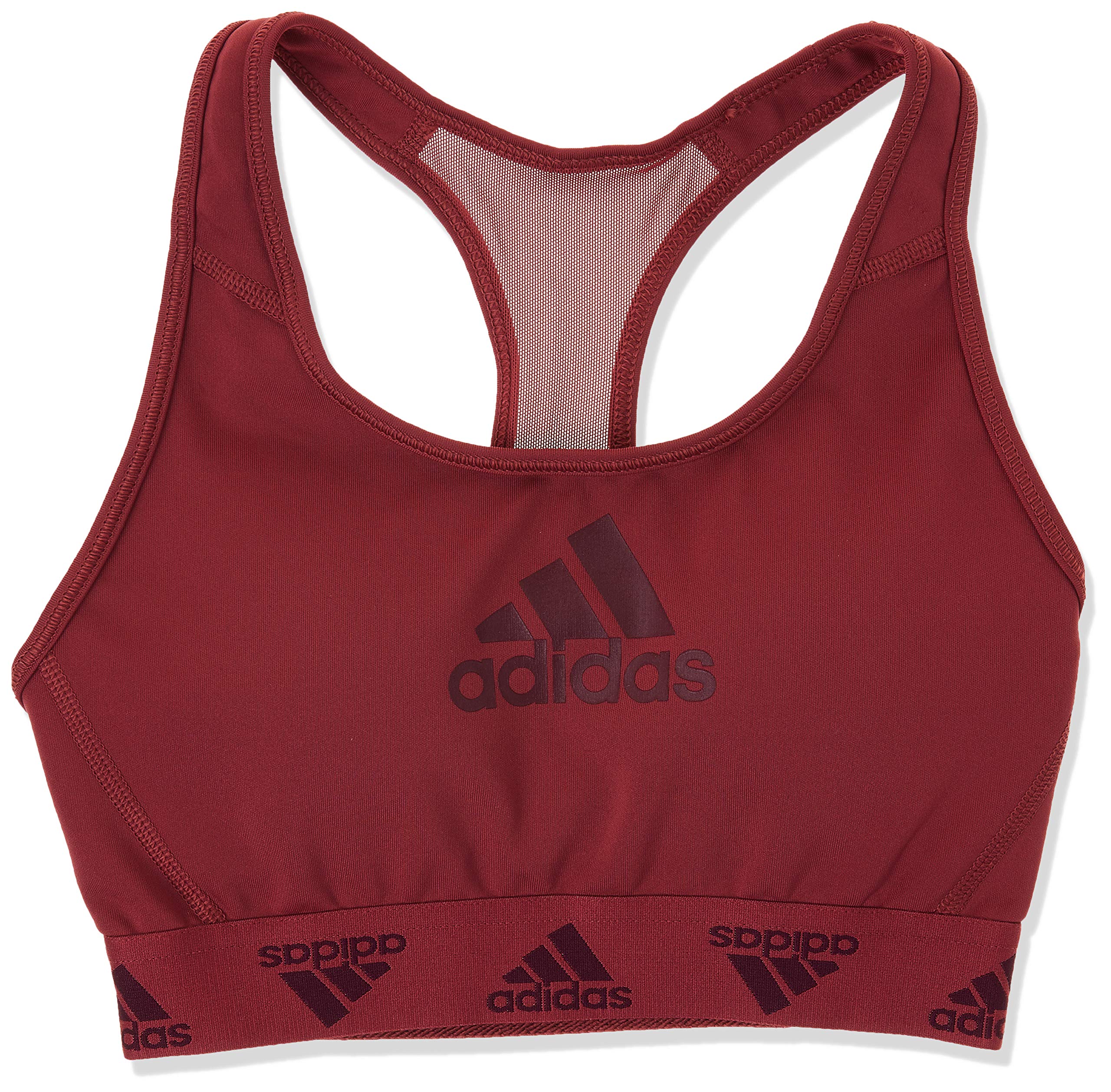 adidas womens Don't Rest Alphaskin Badge of Sport Bra Legacy Red/Maroon X-Small