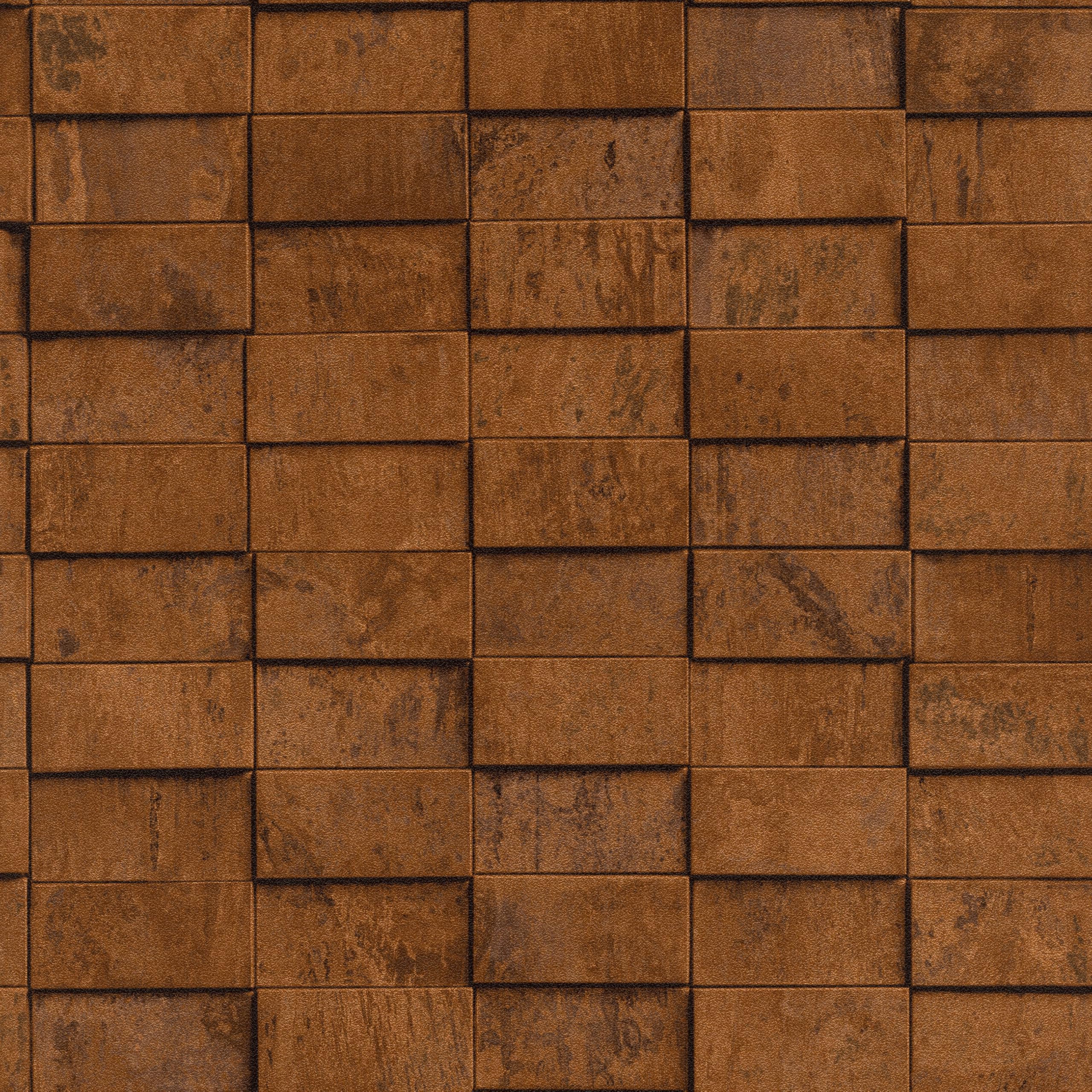 Papier peint brique industrielle Rasch pour un salon style loft new-yorkais