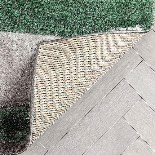 Miniatura 7 de Well Woven Aphollo - Alfombra geométrica gruesa y suave con textura 3D de triángulos verdes, 8 x 10 pulgadas (7 pies 10 pulgadas x 9 pies 10