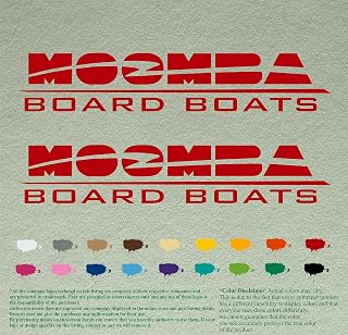 Pair of Moomba Boats Compatible Replacement Decals Vinyl Stickers Outboard Motor Set of 2 (12", Red 031)
