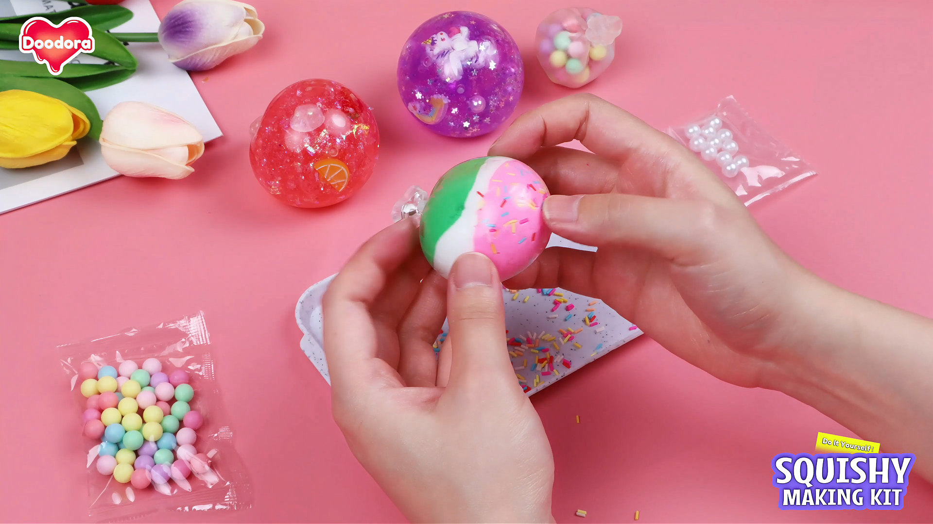 Squishy Making Kit​ - Kit de Fabrication de Boules compressibles pour Enfants et Adultes - Créez Vos Propres Boules Anti-Stress Scintillantes avec