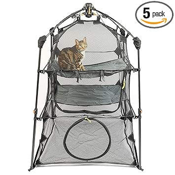 Outback Jack Outdoor Cat Enclosures For Indoor Cats (Portable Cat Tent, Outdoor Cat Tent, Cat Tunnel, and Playhouse) Play Tents for Cats and Small Animals, Outdoor Cat House, and Outside Cat Enclosure