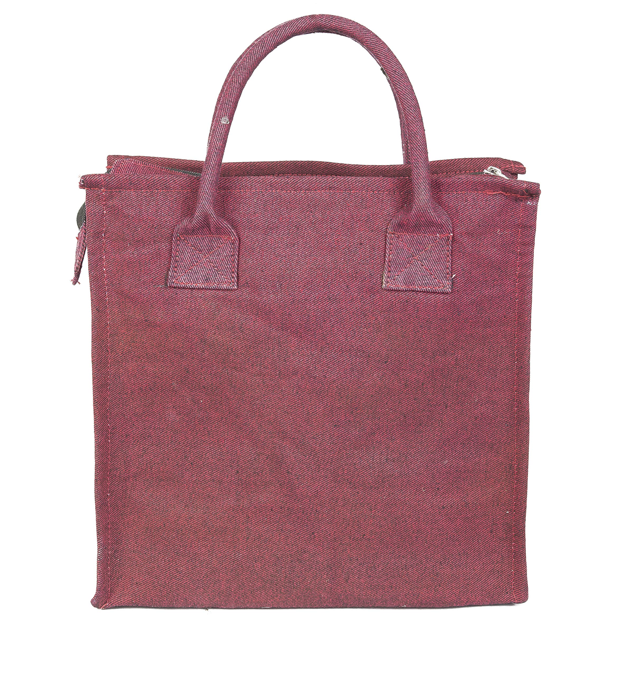 Anshika International Fancy Multipurpose Denim Lunch Tiffin Bag with Bottle Holder for Travel, School, Office - Pink (B07JN6SWCY) Amazon Price History, Amazon Price Tracker