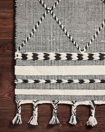 Miniatura 3 de Loloi II Sawyer Collection SAW-01 - Alfombra negra de 7 pies 6 pulgadas x 9 pies 6 pulgadas