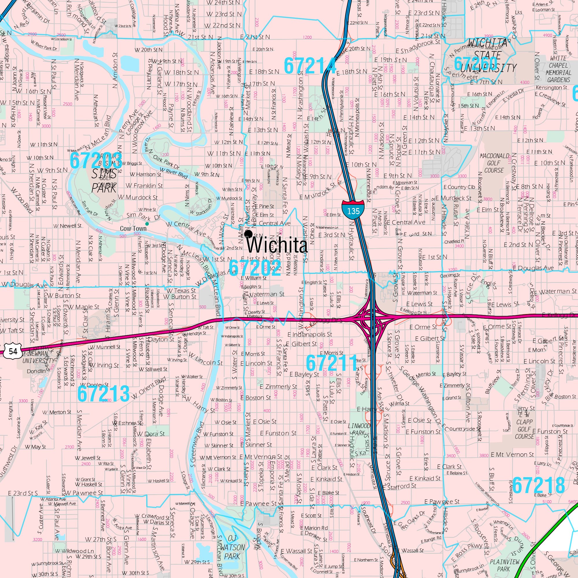 Zip Code Map Wichita Ks Hispanic Population By Specific Origin By ZIP