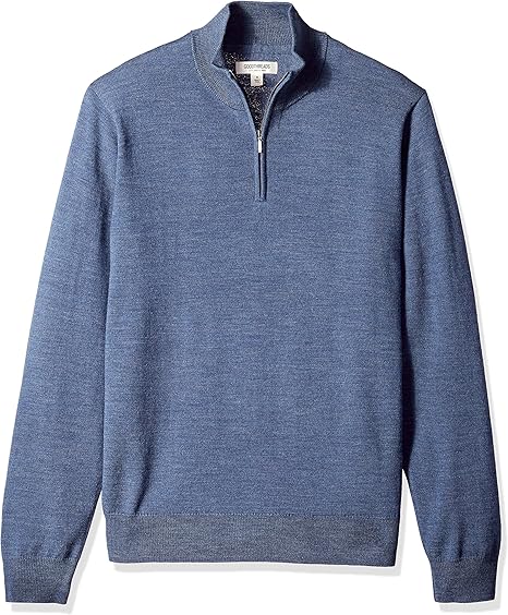 Amazon Co Jp Goodthreads 軽量 クォータージップ メリノウール セーター メンズ 服 ファッション小物