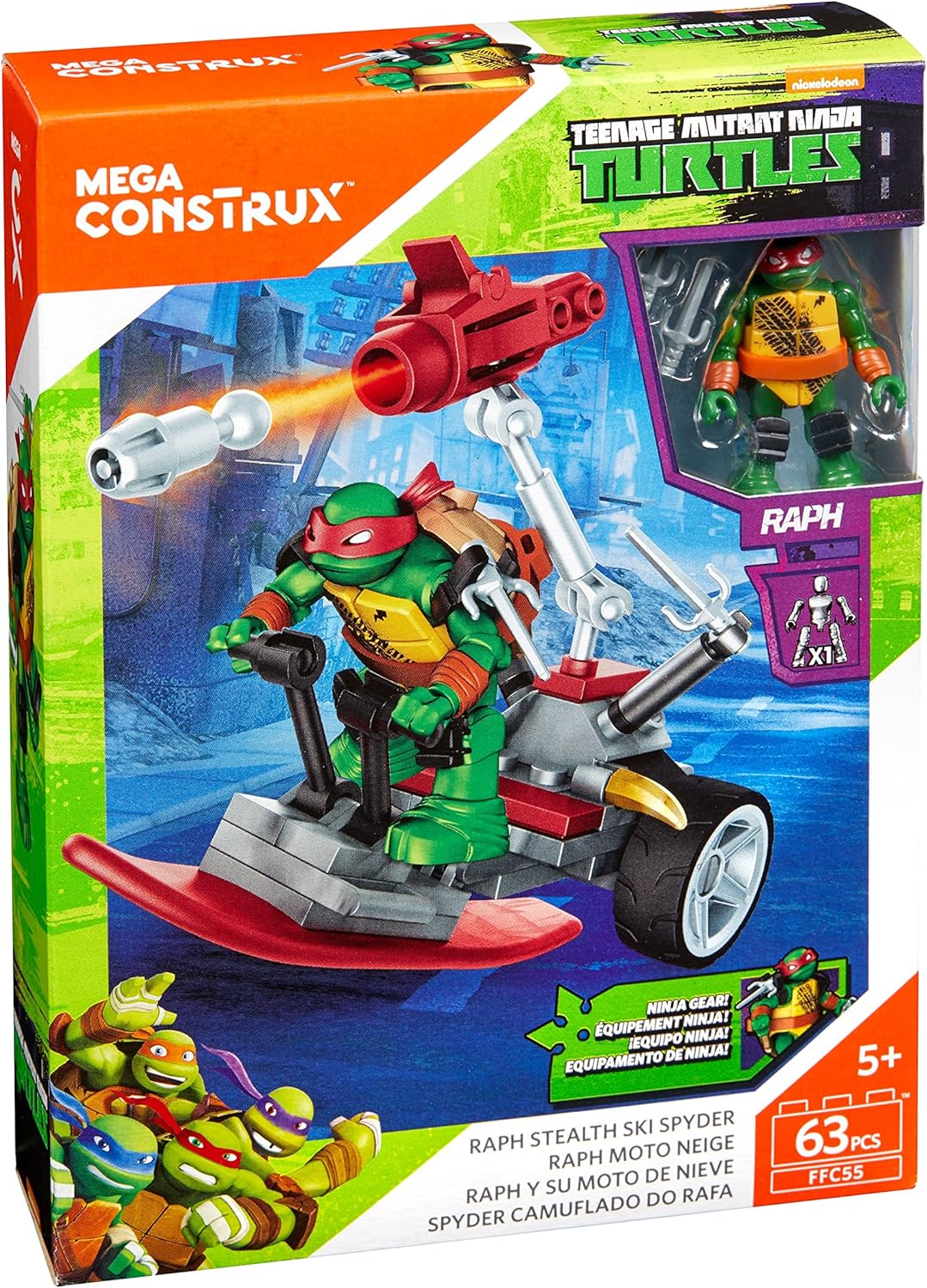 Mega Construx TMNT Raph Stealth Ski Spyder