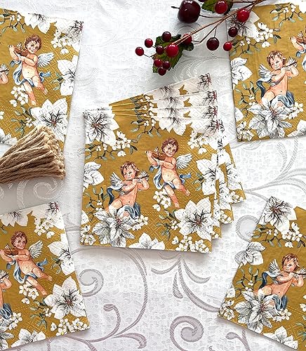 Miniatura 2 de Servilletas de gnomos de Navidad, 20 servilletas de papel para almuerzo, para cenas navideñas, fiestas, decoración de decoupage  13 x 13 pulgadas