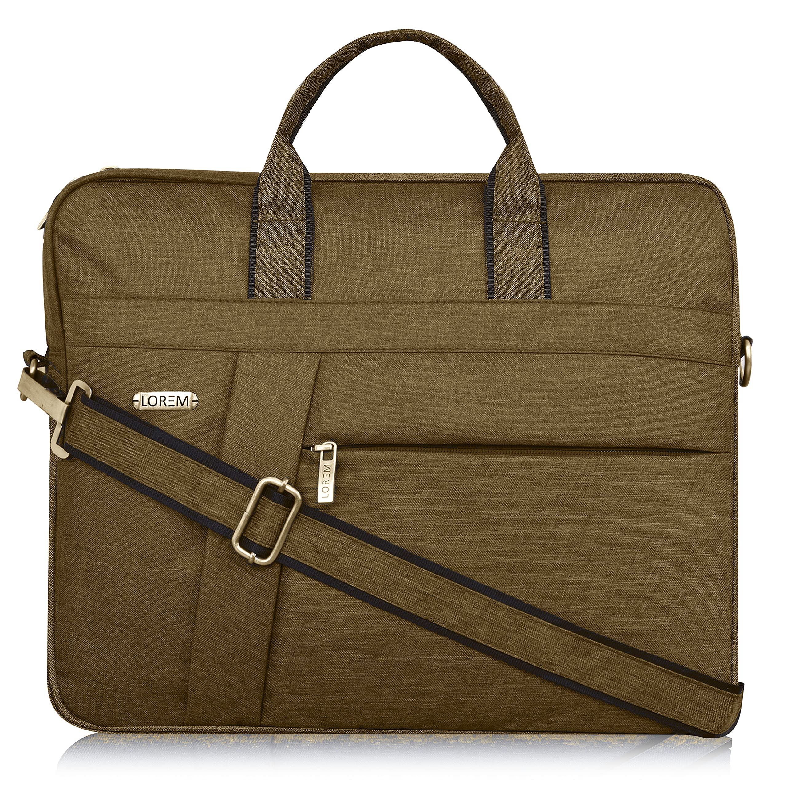 LOREM Unisex Khaki Linen Textured synthetic Laptop Bag BG21 (B09KJCZ3FL) Amazon Price History, Amazon Price Tracker