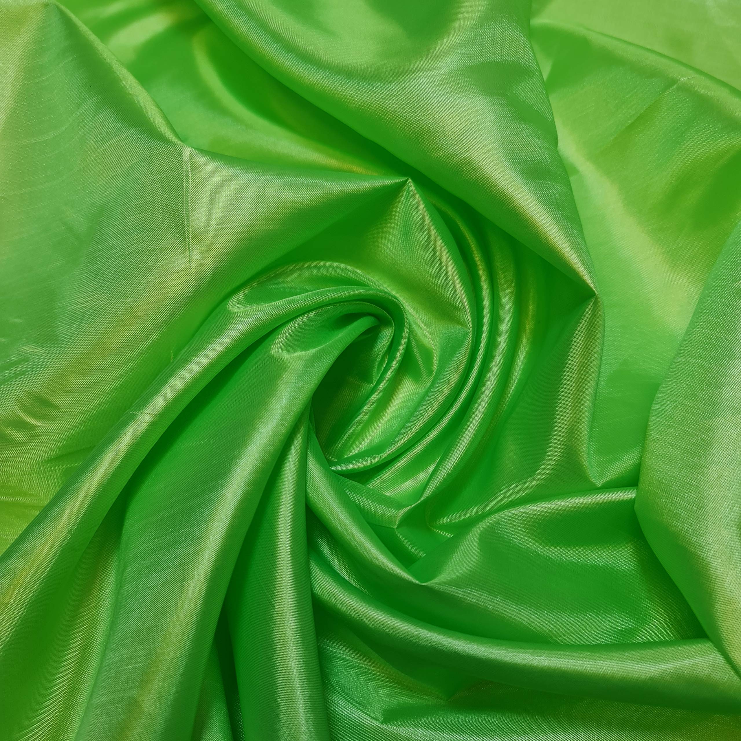 Habotai Dress Skirt Jacket Anti Static Lining Decor Fabric 150cm STH Available in 45 Colours (LIME GREEN, 10 METER) โ image 1