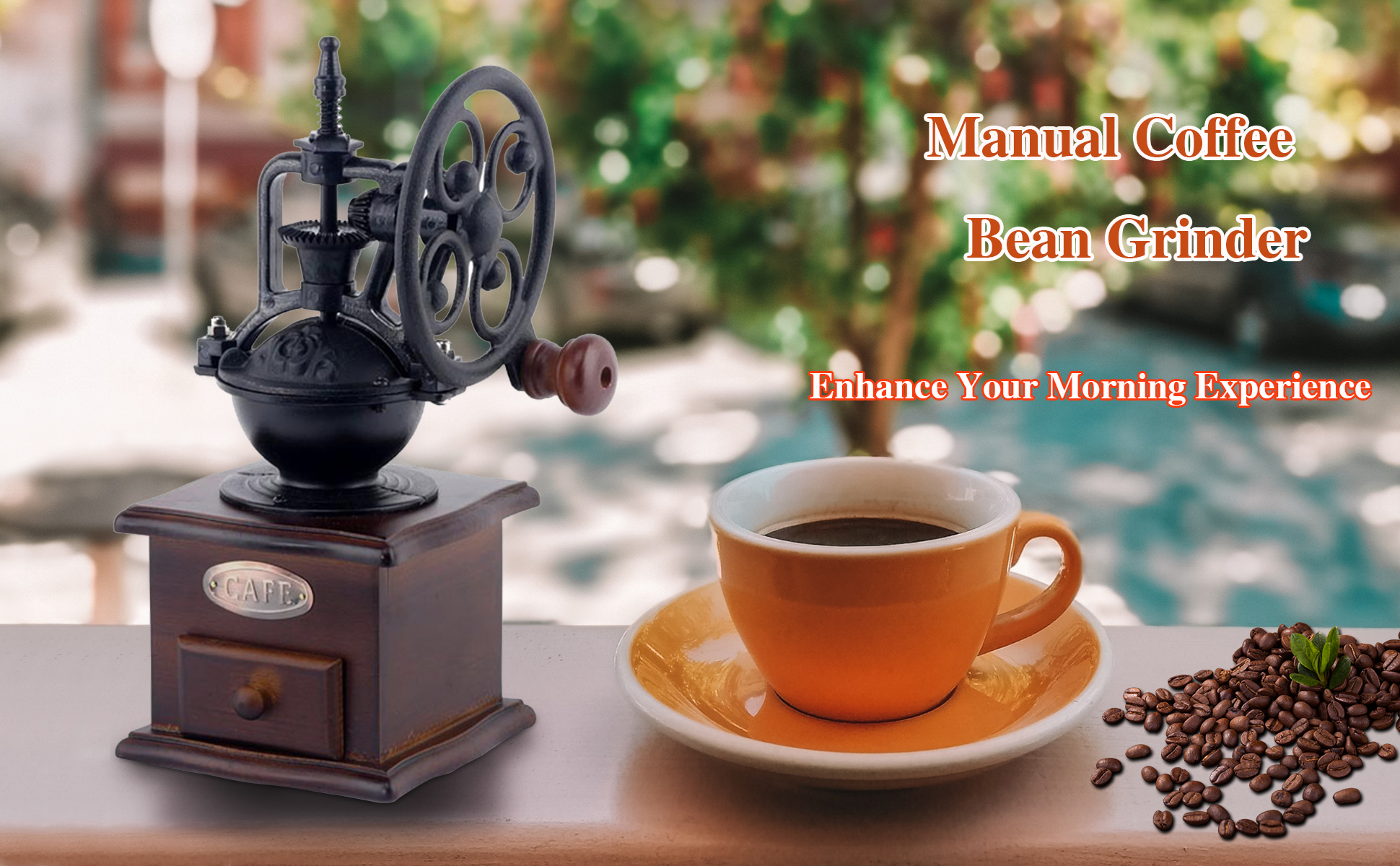 Amazon.com: Burr Coffee Grinder, Vintage Style Wooden Hand Grinder