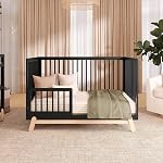 Dream On Me Hygge 5-in-1 Convertible Crib in Matte Black Vintage, JPMA & Greenguard Gold Certified, Converts from Baby Crib to Toddler Bed, Daybed/Kids Sofa and Full-Size Bed