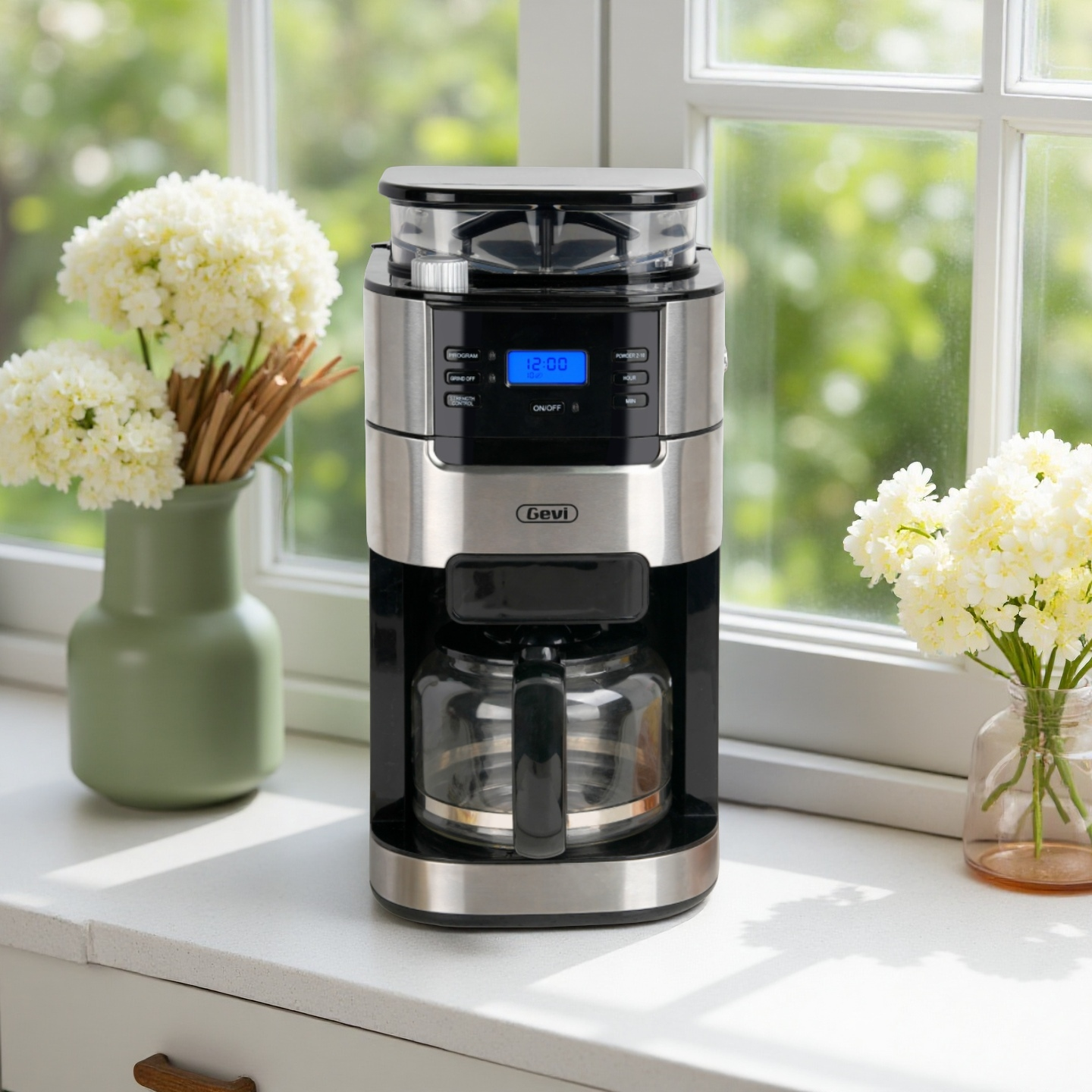 Amazon.com: Gevi 10-Cup Drip Coffee Maker with Built-in Burr