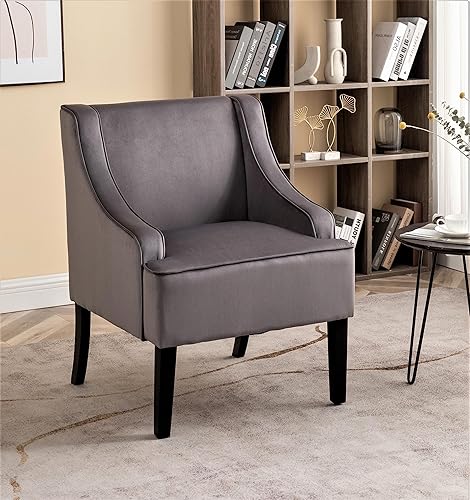 Miniatura 11 de Sillas decorativas de terciopelo para sala de estar, dormitorio, comedor y entrada, asientos decorativos con diseño elegante, brazos empotrados y