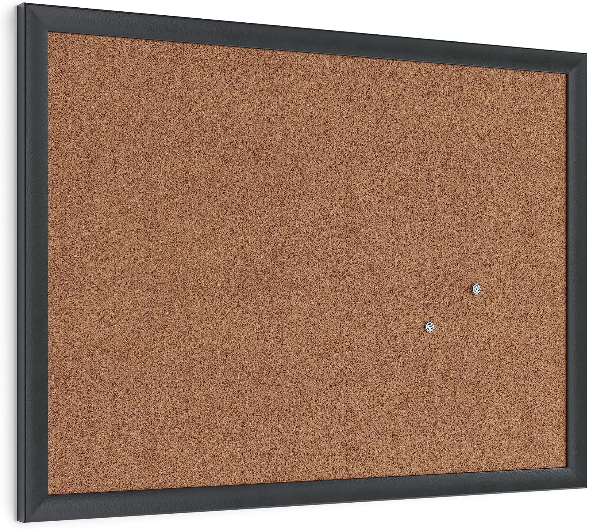 U Brands Cork Bulletin Board, 43.1 cm x 23", Black Wood Frame (026U00-01)