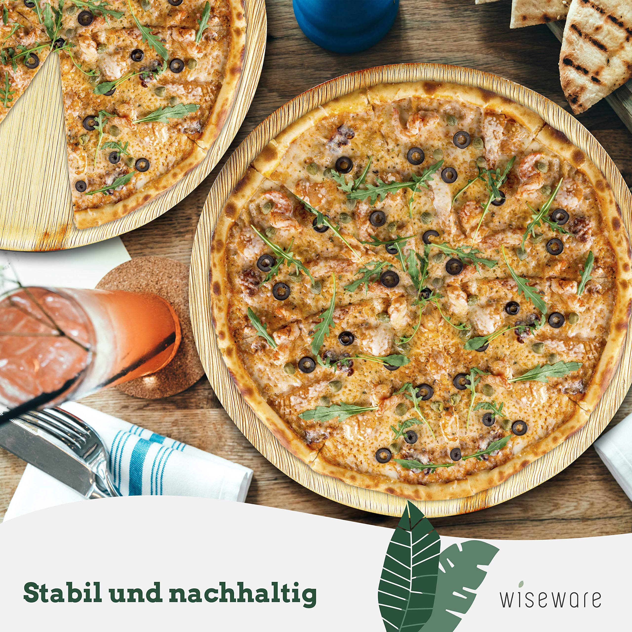 Palmware Plat à Pizza En Feuille De Palmier I Vaisselle De