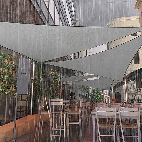 Miniatura 9 de Amgo AMTADT16 - Toldo tipo vela de tamaño personalizado, triangular, naranja, impermeable, 95% de bloqueo UV, resistente al agua, jardín, cochera,