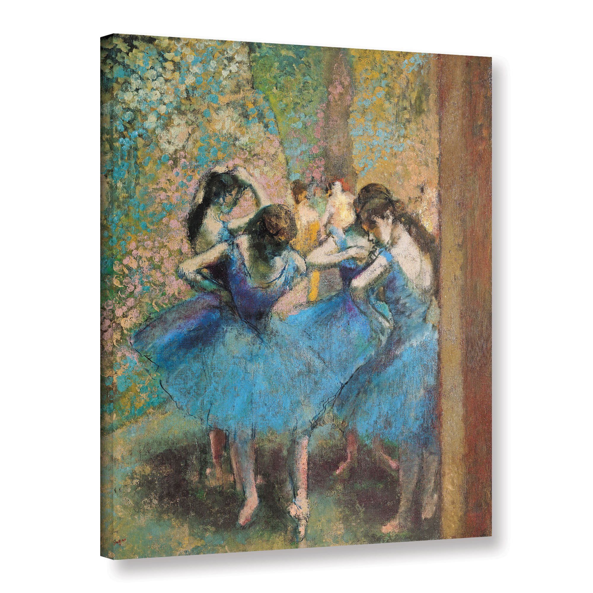 ArtWall Edgar Degas's Dancers in Blue Gallery-Wrapped Canvas, 24 x 32
